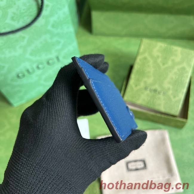 Gucci GG Marmont card case 657588 blue