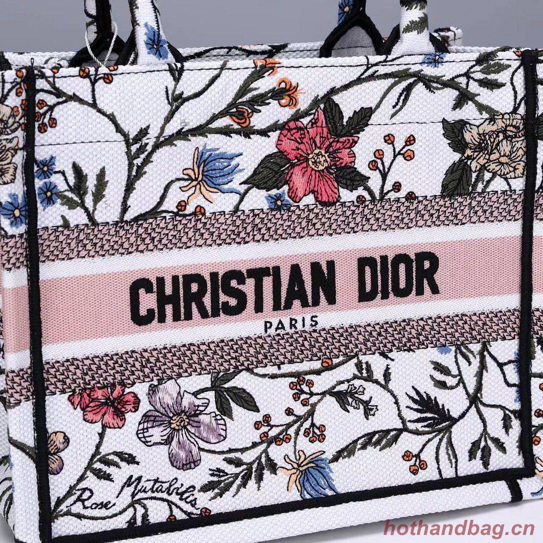 Small DIOR BOOK TOTE Multicolor Mille Fleurs Embroidery M1297ZW