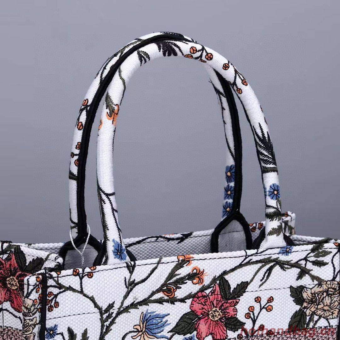 Small DIOR BOOK TOTE Multicolor Mille Fleurs Embroidery M1297ZW