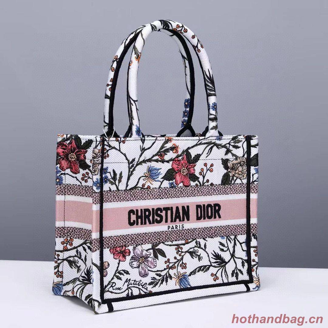 Small DIOR BOOK TOTE Multicolor Mille Fleurs Embroidery M1297ZW