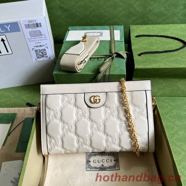 Gucci GG Matelasse leather shoulder bag 702200 white