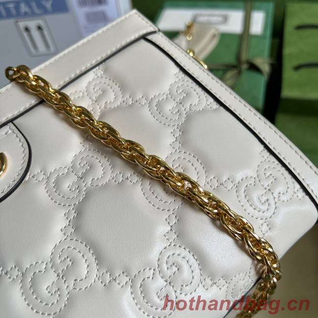 Gucci GG Matelasse leather shoulder bag 702200 white