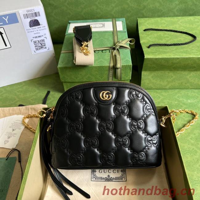 Gucci GG Matelasse leather shoulder bag 702229 black