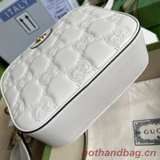 Gucci GG Matelasse leather shoulder bag 702234 white