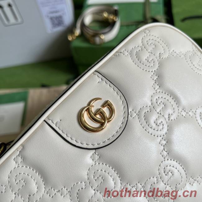 Gucci GG Matelasse leather shoulder bag 702234 white