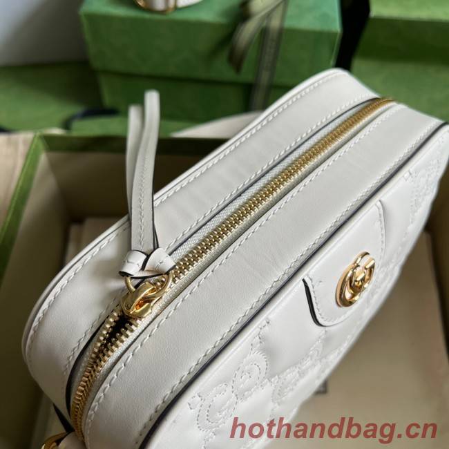 Gucci GG Matelasse leather shoulder bag 702234 white