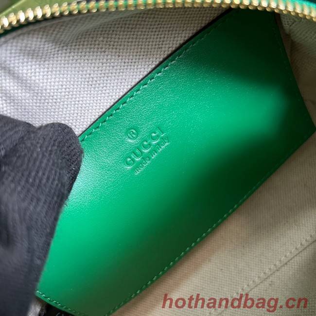 Gucci GG Matelasse leather top handle bag 702251 Bright green