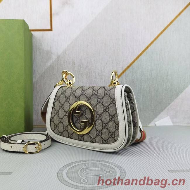 Gucci GG Supreme canvas Blondie mini bag 698643 White