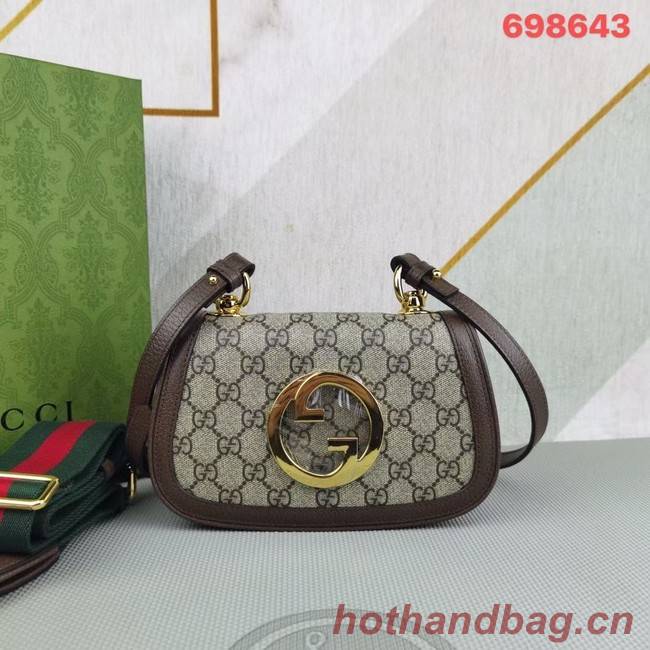 Gucci GG Supreme canvas Blondie mini bag 698643 brown