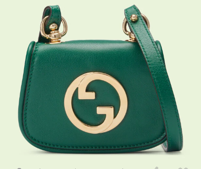 Gucci mini Blondie card case wallet 698635 Emerald green