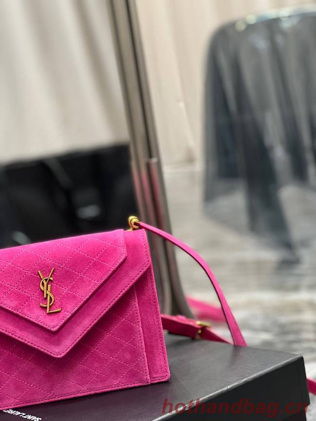 SAINT LAURENT GABY MINI SATCHEL IN SUEDE 685574 MAGENTA PINK