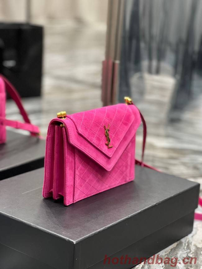 SAINT LAURENT GABY MINI SATCHEL IN SUEDE 685574 MAGENTA PINK