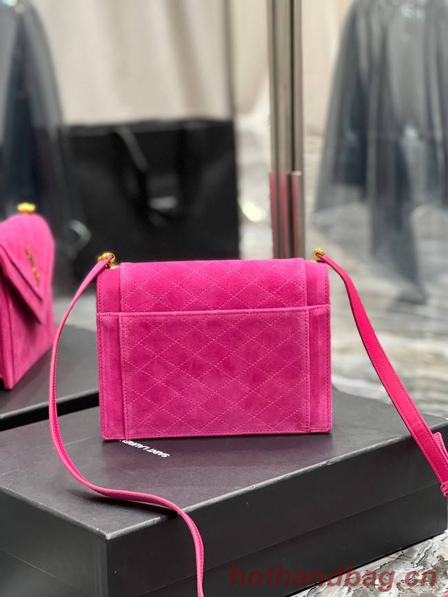 SAINT LAURENT GABY MINI SATCHEL IN SUEDE 685574 MAGENTA PINK