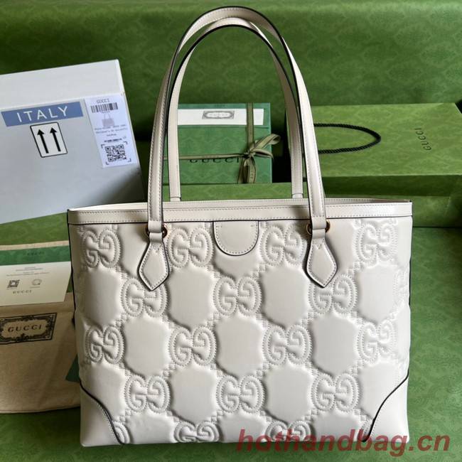 Gucci GG Matelasse leather medium tote 631685 white