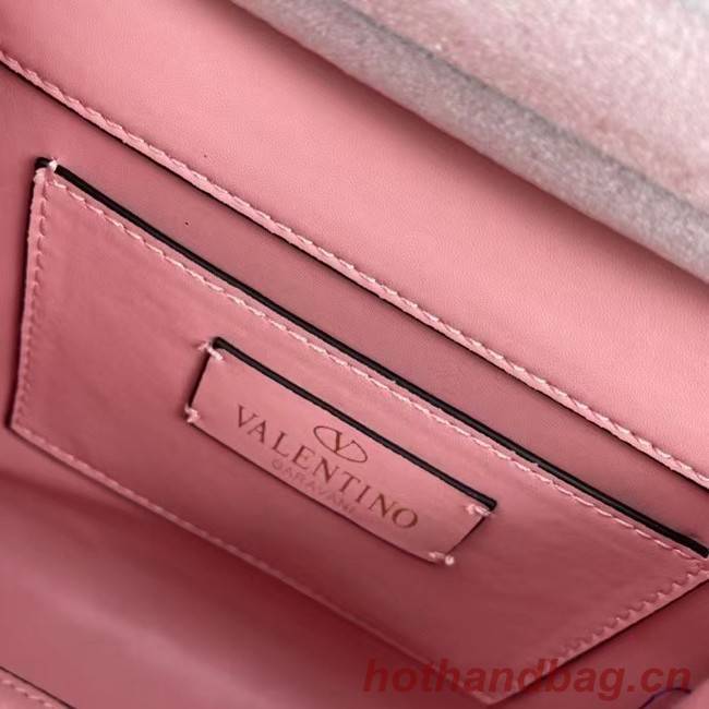 VALENTINO GARAVANI VSLING Shiny diamond Mini totebag XW2B1G9 pink&silver-Tone Metal