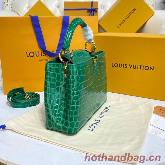 Louis Vuitton crocodile skin CAPUCINES BB M81190 green