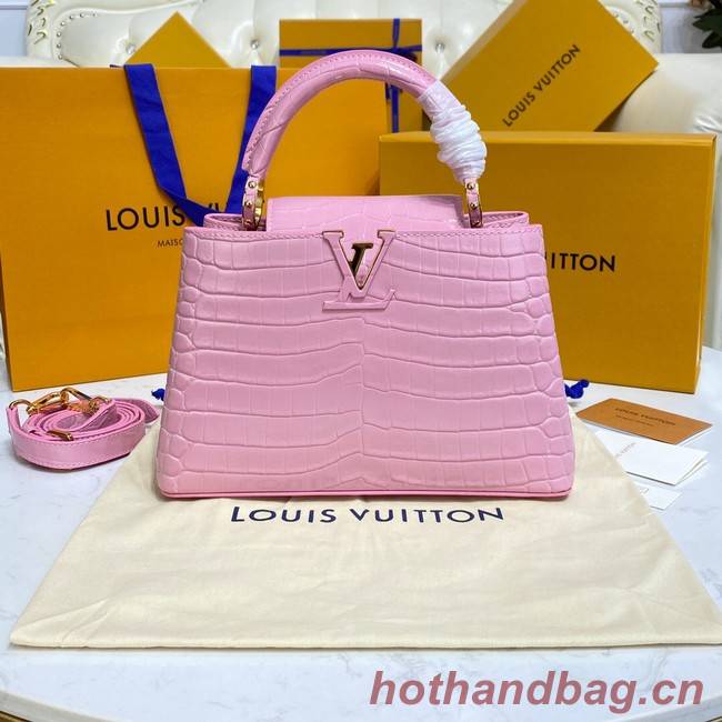 Louis Vuitton crocodile skin CAPUCINES BB M81190 pink