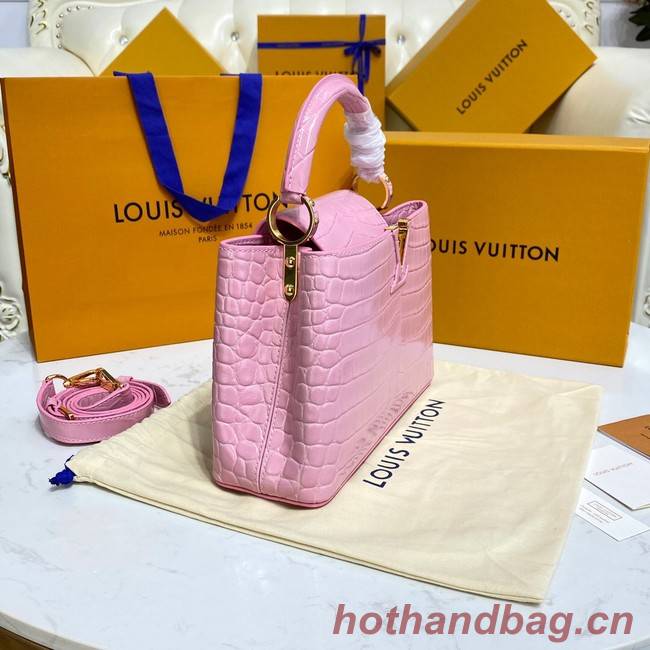 Louis Vuitton crocodile skin CAPUCINES BB M81190 pink