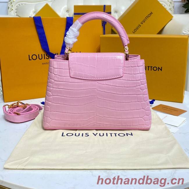 Louis Vuitton crocodile skin CAPUCINES BB M81190 pink