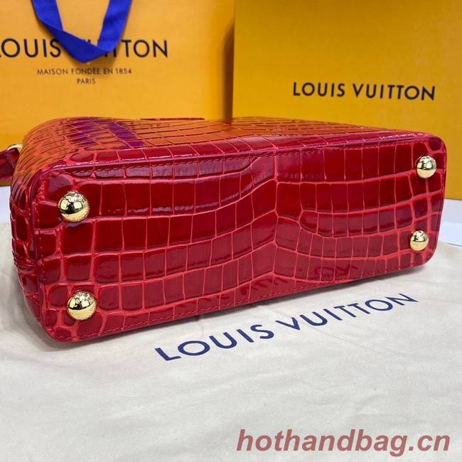 Louis Vuitton crocodile skin CAPUCINES BB M81190 red