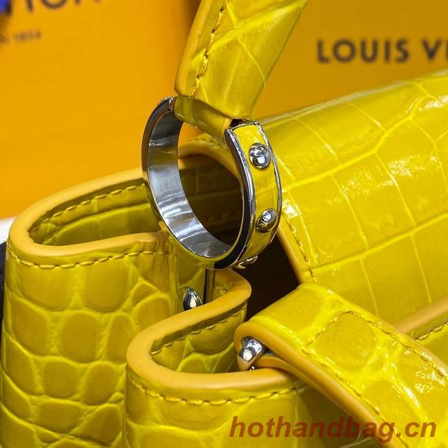 Louis Vuitton crocodile skin CAPUCINES BB M81190 yellow