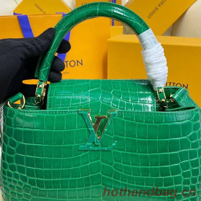 Louis Vuitton crocodile skin CAPUCINES M48866 green