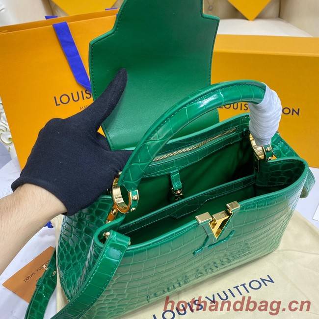 Louis Vuitton crocodile skin CAPUCINES M48866 green