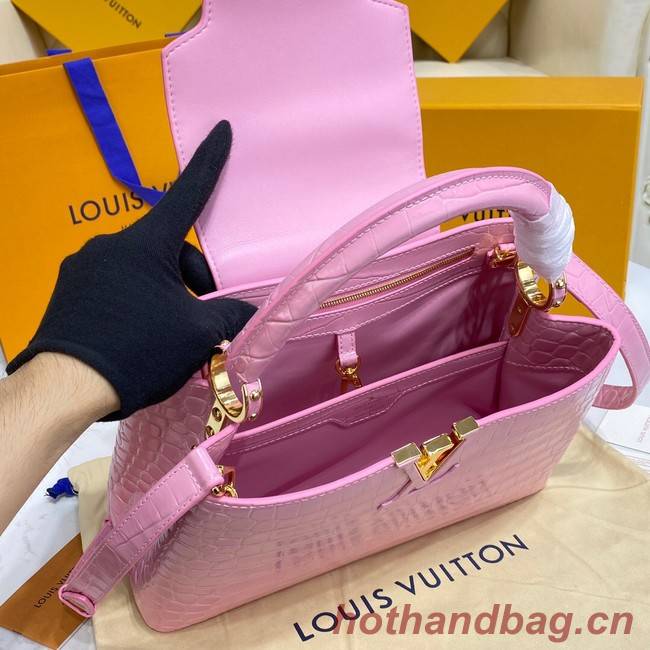 Louis Vuitton crocodile skin CAPUCINES M48866 pink