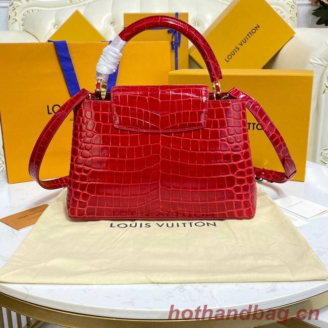 Louis Vuitton crocodile skin CAPUCINES M48866 red