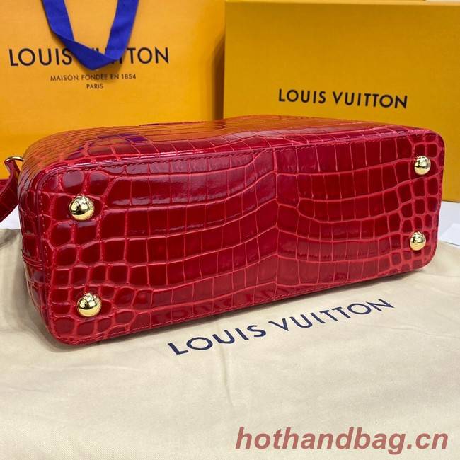 Louis Vuitton crocodile skin CAPUCINES M48866 red