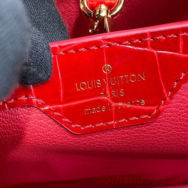 Louis Vuitton crocodile skin CAPUCINES M48866 red