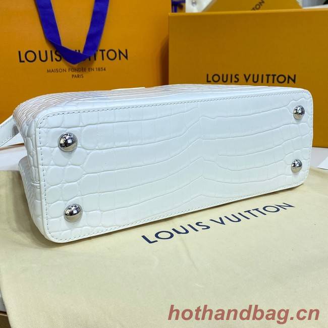 Louis Vuitton crocodile skin CAPUCINES M48866 white