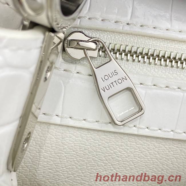 Louis Vuitton crocodile skin CAPUCINES M48866 white