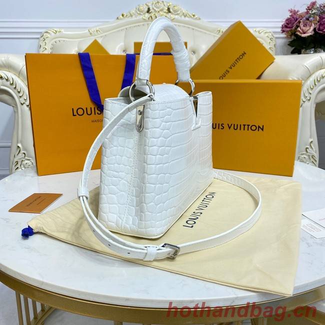 Louis Vuitton crocodile skin CAPUCINES M48866 white