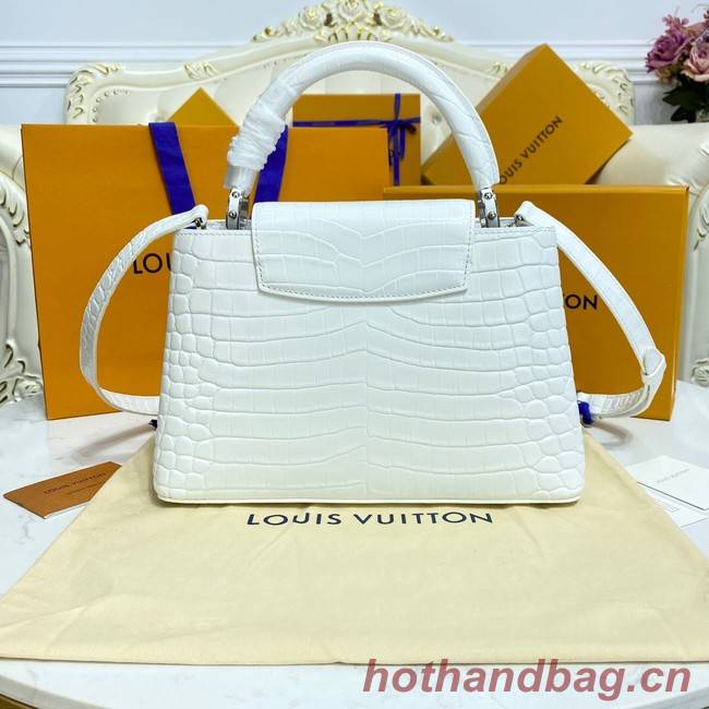 Louis Vuitton crocodile skin CAPUCINES M48866 white