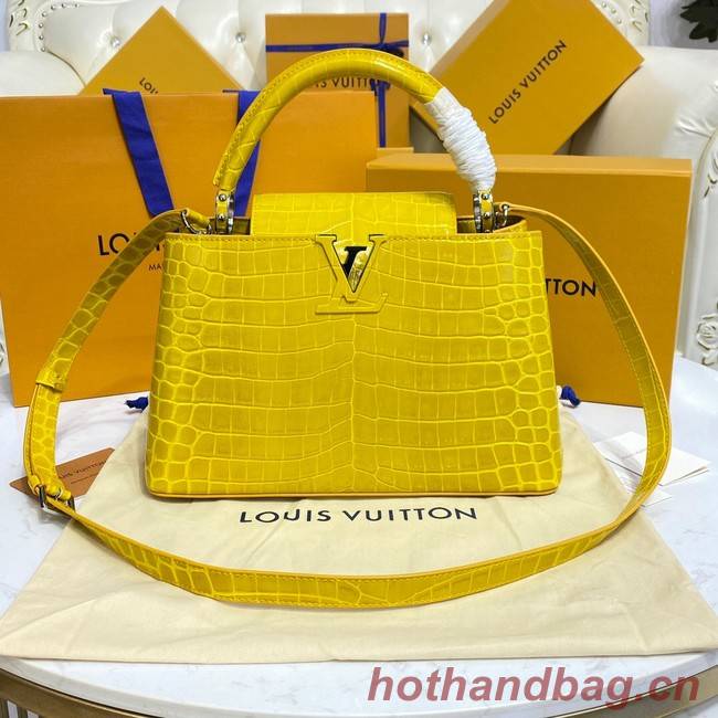 Louis Vuitton crocodile skin CAPUCINES M48866 yelow