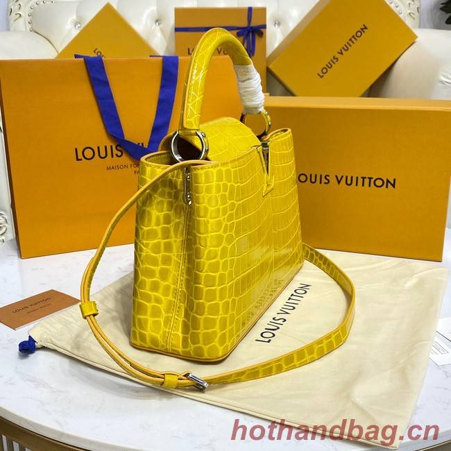 Louis Vuitton crocodile skin CAPUCINES M48866 yelow