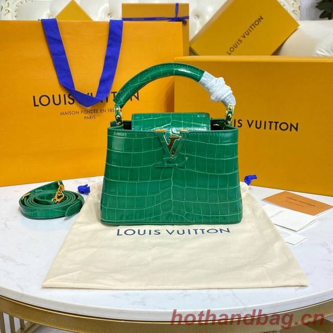 Louis Vuitton crocodile skin CAPUCINES MINI M81190 green