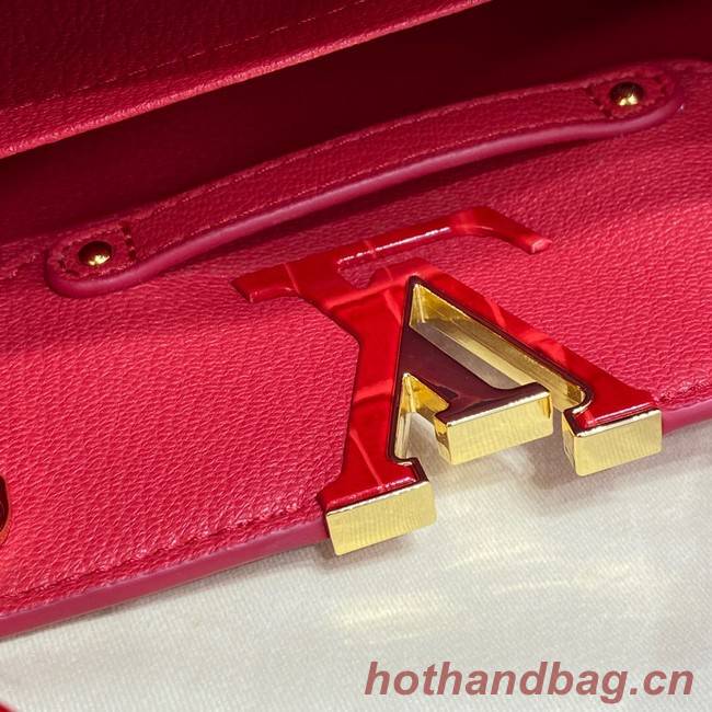 Louis Vuitton crocodile skin CAPUCINES MINI M81190 red