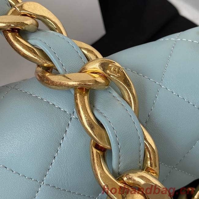 CHANEL MINI FLAP BAG AS3213 light blue