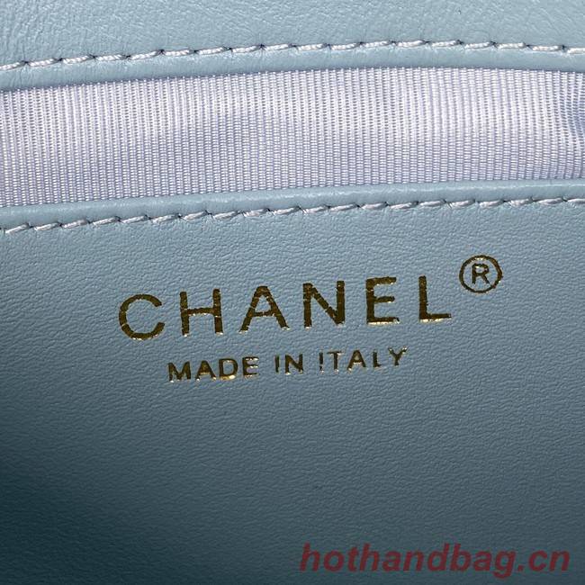 CHANEL MINI FLAP BAG AS3213 light blue