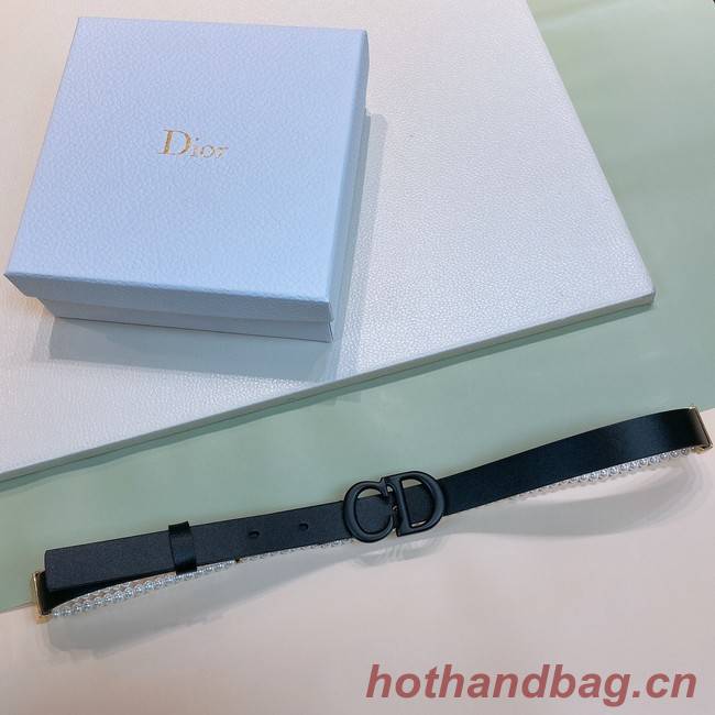 DIOR CARO PEARLS BELT 22 MM B0286UWFB black