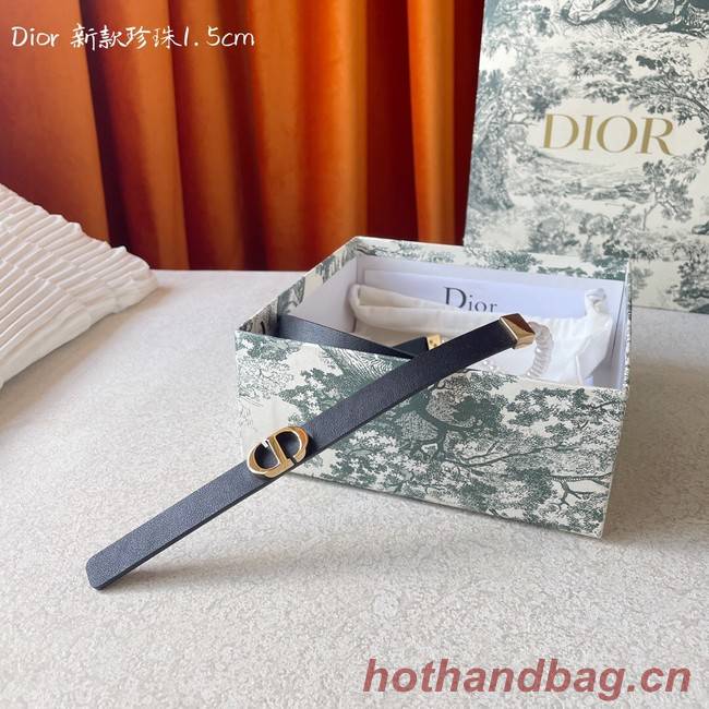 DIOR CARO PEARLS 15 MM BELT Calfskin 0287UW