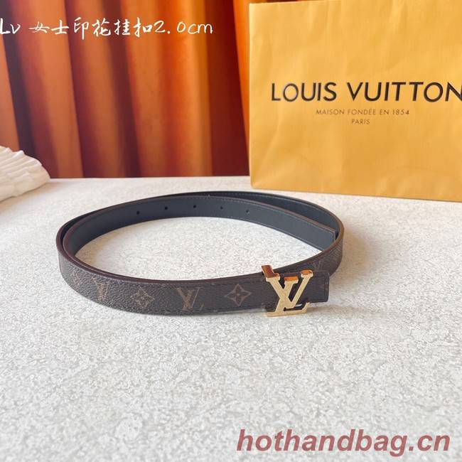 Louis Vuitton calf leather 20MM BELT M0464S