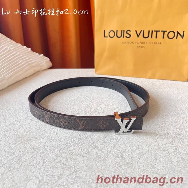 Louis Vuitton calf leather 20MM BELT M0465S