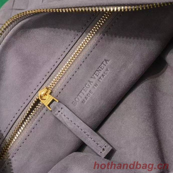 Bottega Veneta Mini intrecciato suede top handle bag 651877V1 THUNDER