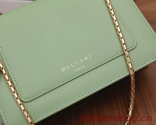 Bvlgari Serpenti Forever leather small crossbody bag B21076 light green