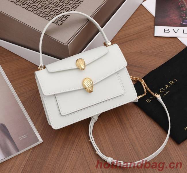 Bvlgari Serpenti Forever leather small crossbody bag B21076 white