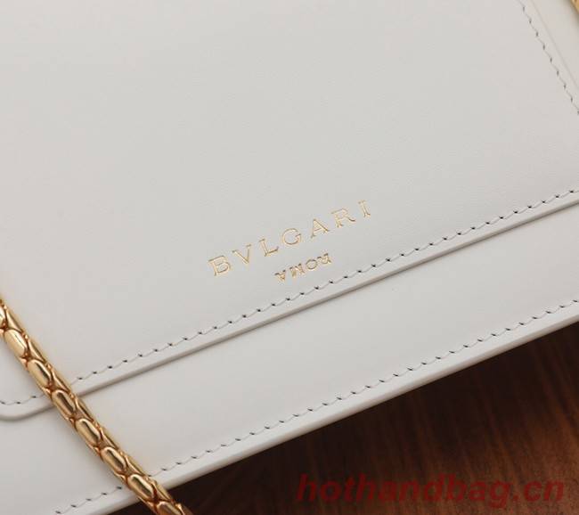 Bvlgari Serpenti Forever leather small crossbody bag B21076 white