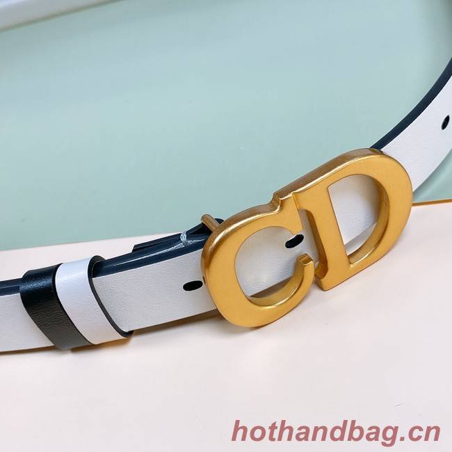 DIOR 30 MONTAIGNE REVERSIBLE BELT Calfskin 20 MM B0178U